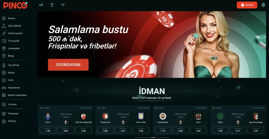 Etibarlılıq və təhlükəsizlik: Pinco Casino-nun üstünlükləri